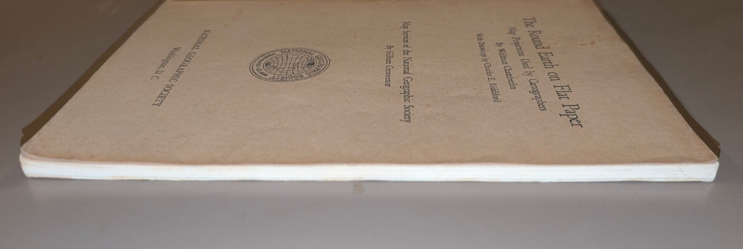 1950 THE ROUND EARTH ON FLAT PAPER BOOK – GROSVENOR – CHAMBERLIN – K 546