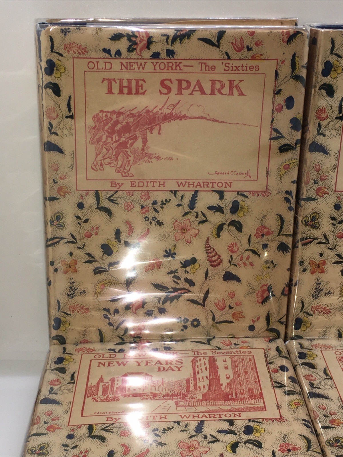 Rare 1924 Edith Wharton First Edition Old New York 4 Book Set, 1 SIGNED!! HCDJ