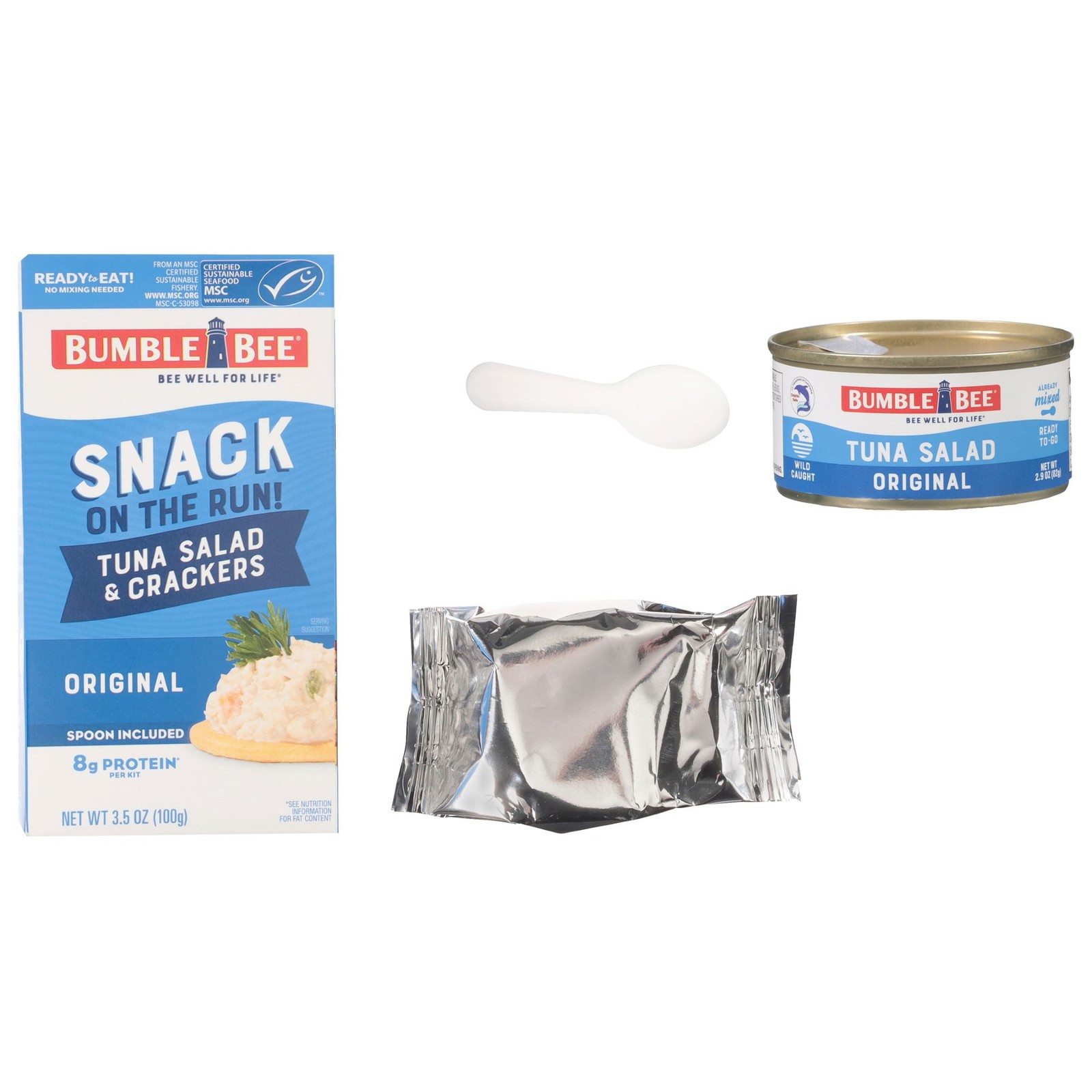 Tuna Salad with Crackers Kit, Ready to Eat, Shelf Stable Box, 3.5 oz (Pack of 3)