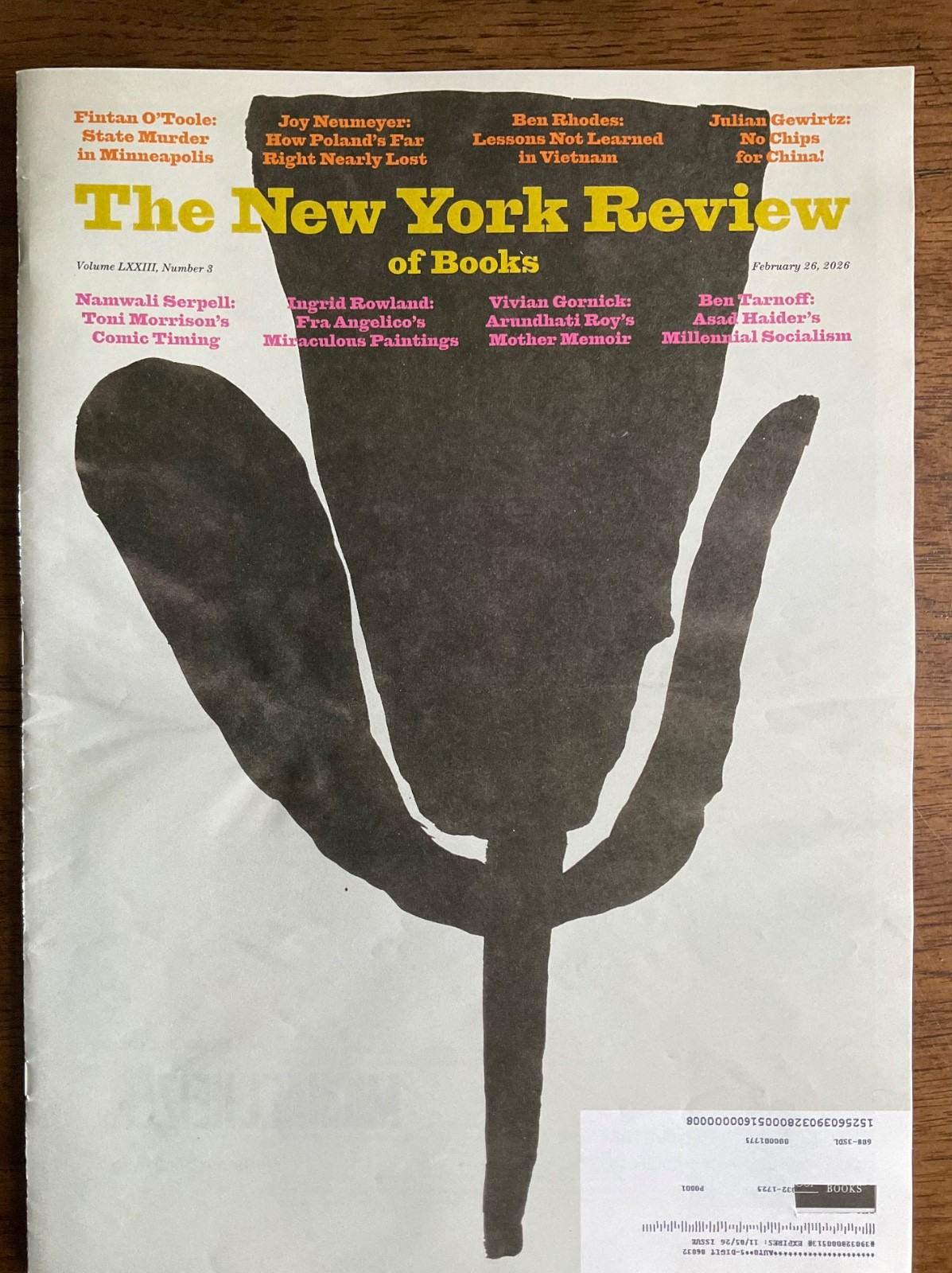 2026 Lot 11 NEW YORK REVIEW of BOOKS Volume LXXIII No 1 2 3 4 5 6 7 8 9 10 11