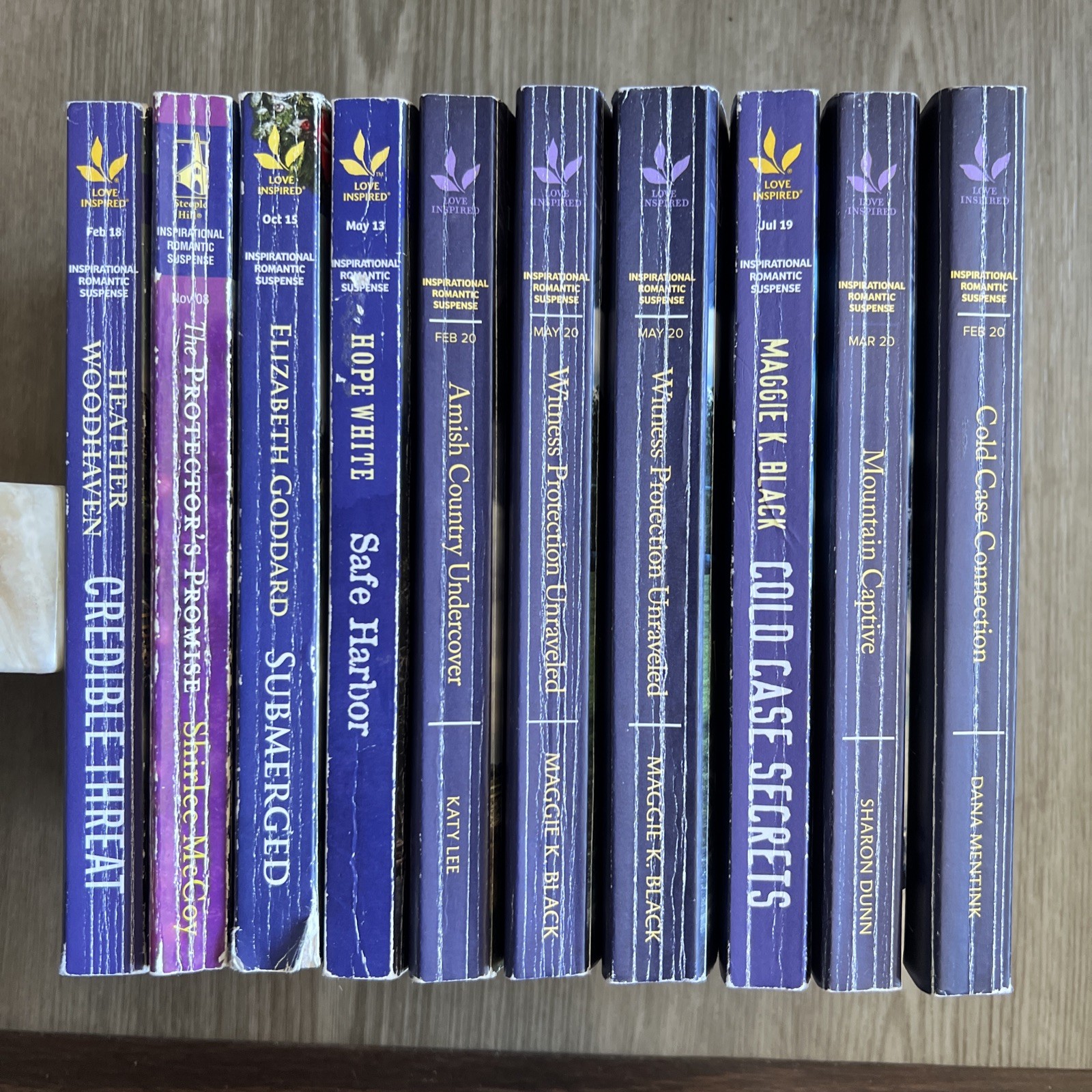 Love Inspired Suspense – Lot of 10 Books – Christian Romance Novels Set