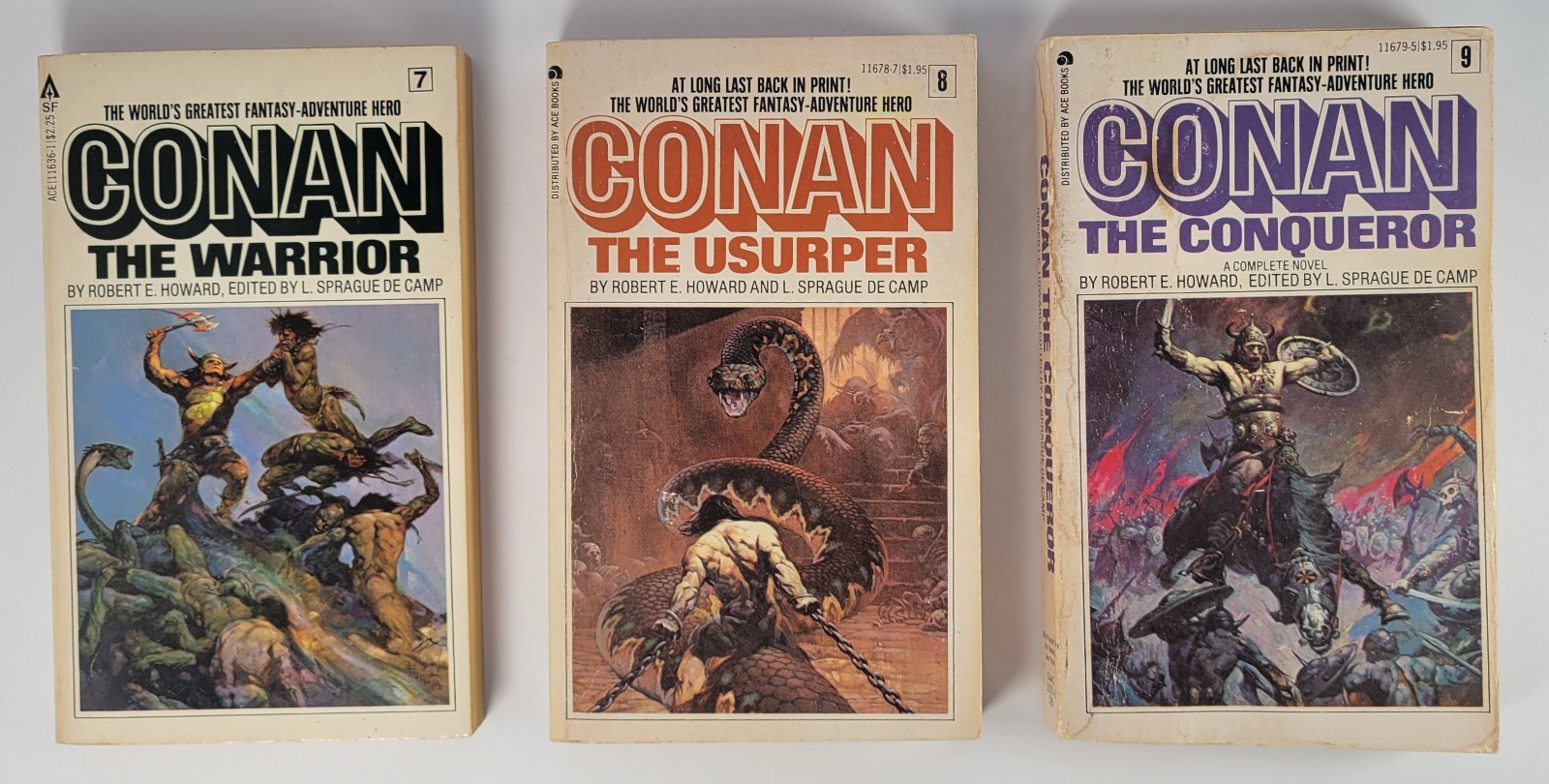 Conan Lot Robert E Howard #1-12 Complete Ace Vintage Fantasy Paperback