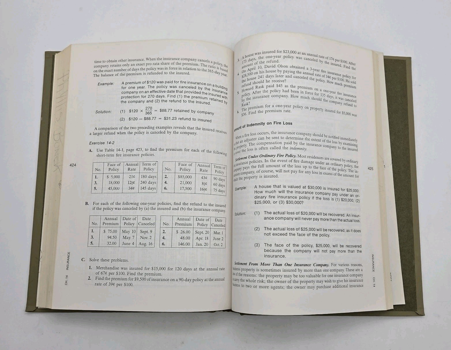Business Mathematics: A College Course Gossage VTG 1972 USA