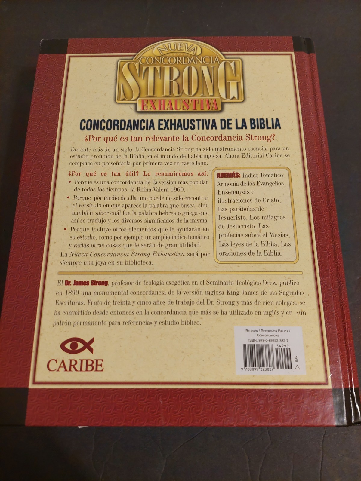 Nueva Concordancia Strong Exhaustiva de la Biblia by James Strong (2002,…