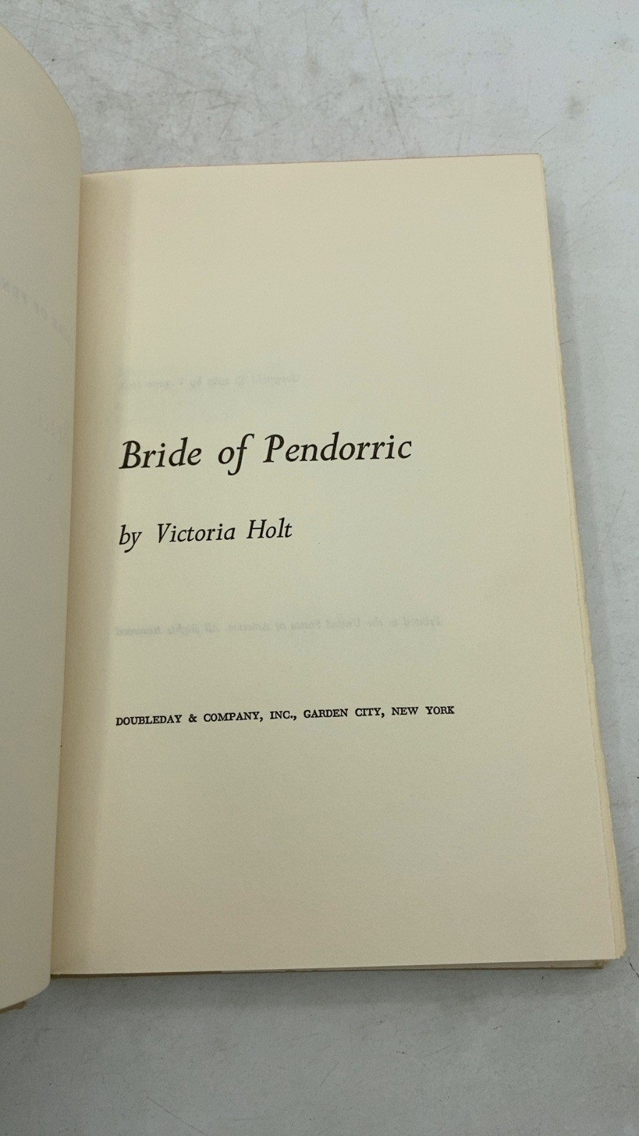 Bride of Pendorric Victoria Holt Hardcover 1963