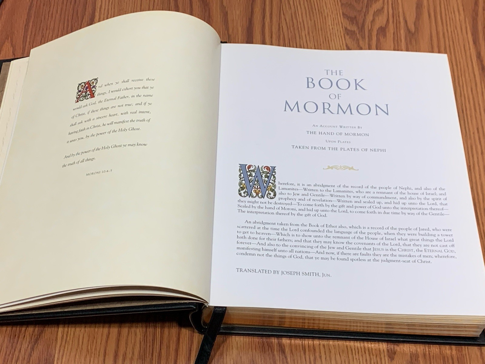 2003 LEATHER EXTRA LARGE Book of Mormon LDS 11 x 9.5 inches Covenant Heritage Ed