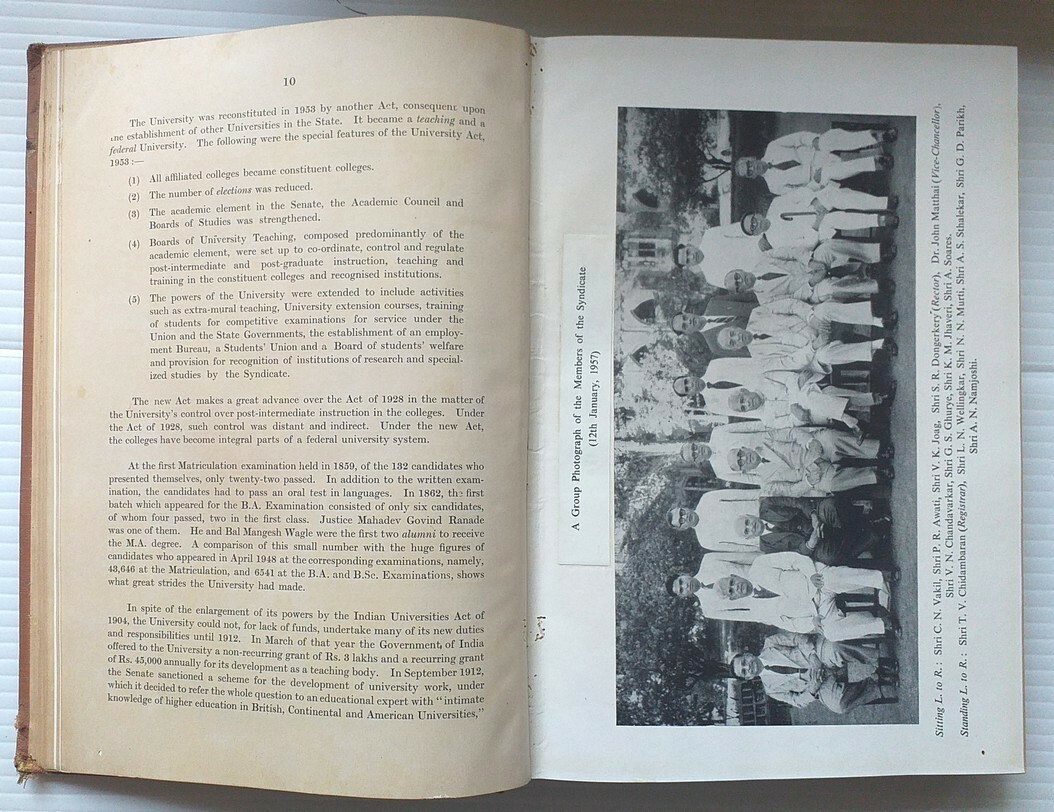 University of Bombay CENTENARY SOUVENIR HC 299 pages