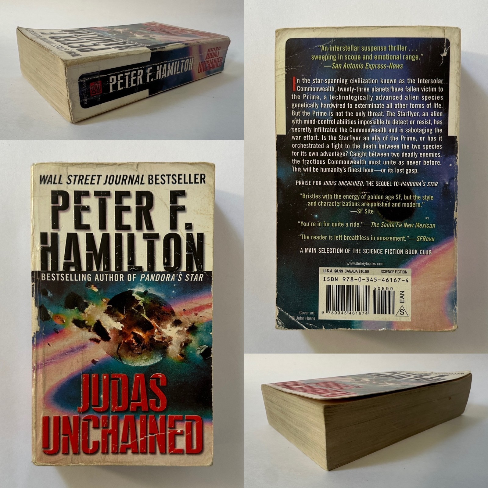 PETER F. HAMILTON Judas/Pandora/Mindstar/Alchemist/Naked God 8 MM Paperback LOT