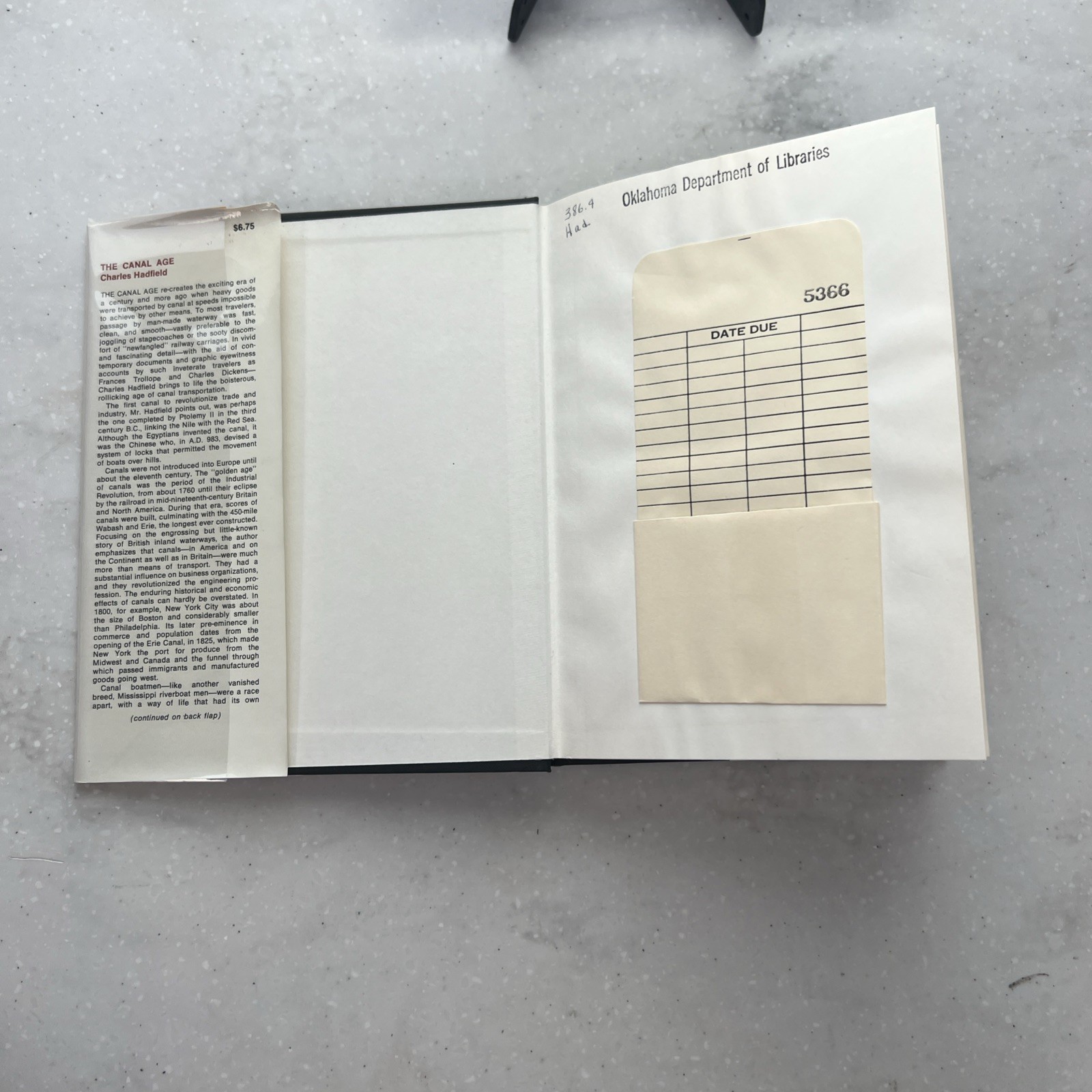 Charles Hadfield | The Canal Age | 1968 Hardcover Dust Jacket Ex-Library