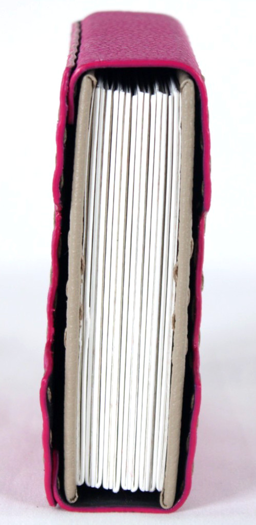 FENDI Pink & Beige Pebbled Leather 100-YEAR ANNIVERSARY Mini Photo Album Book