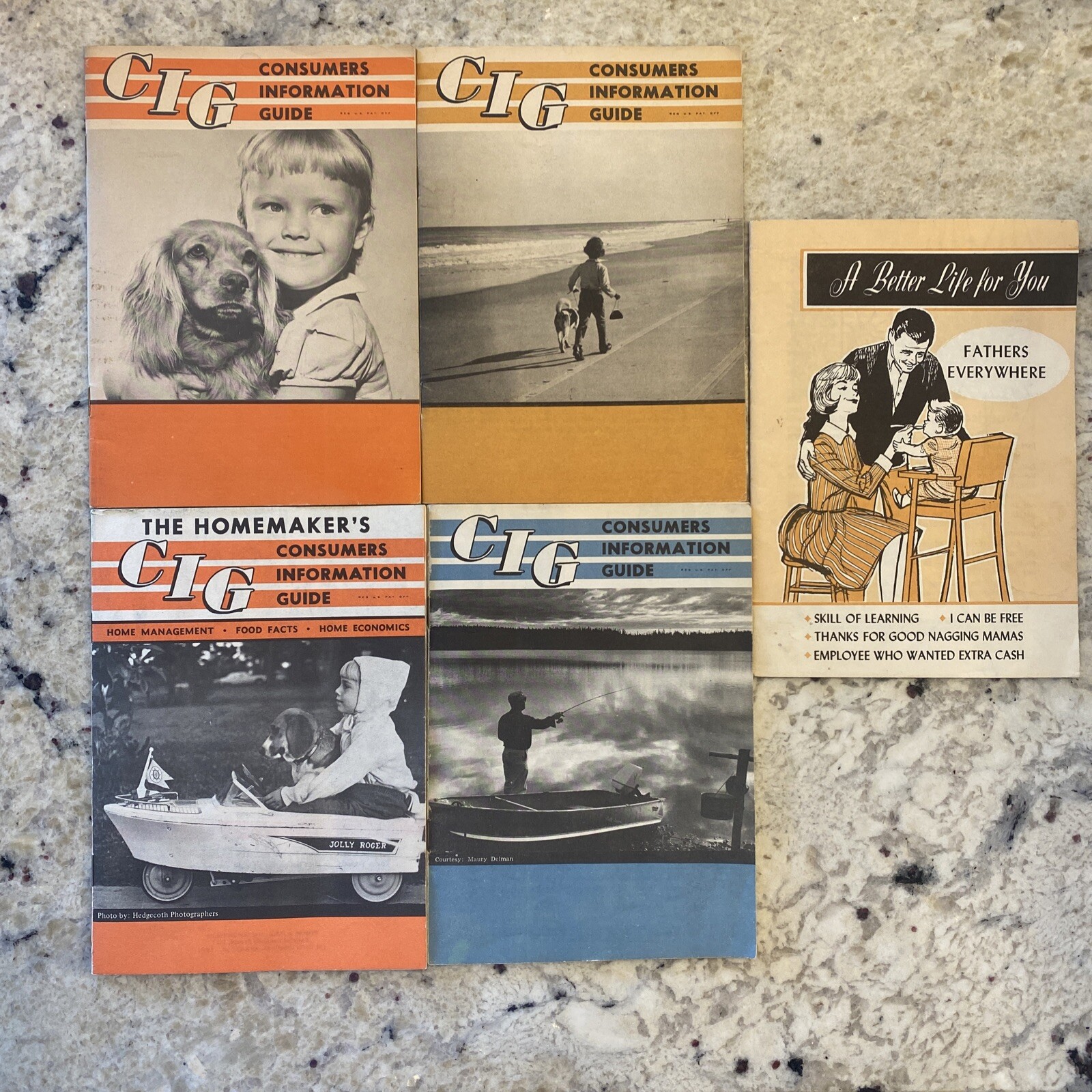 Vintage C.I.G. Consumers Information Guide 1960s DOGS FISHING JOLLY ROGER