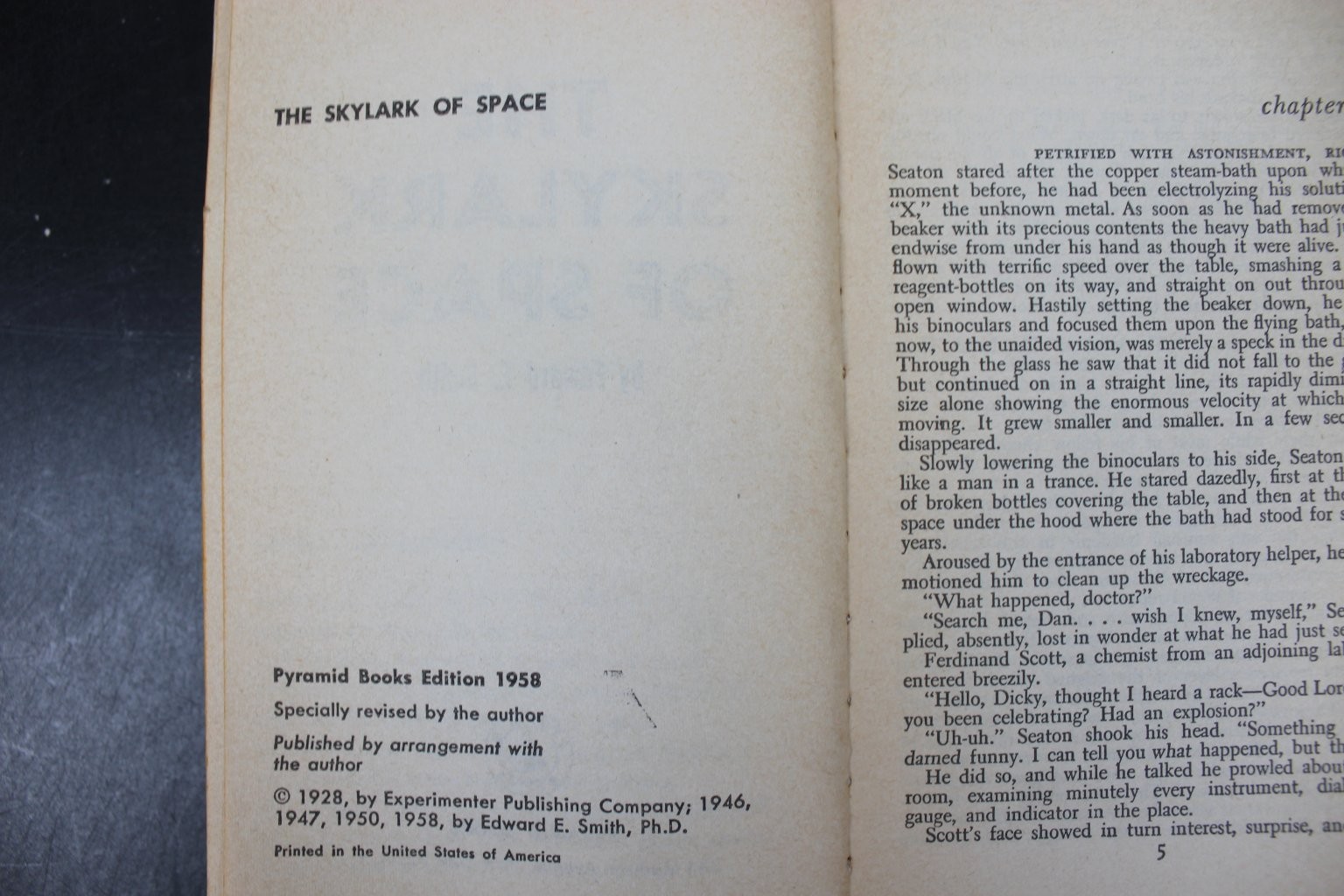 The Skylark of Space Edward E. Smith 1958 Pyramid Books Sci-Fi Vintage Paperback