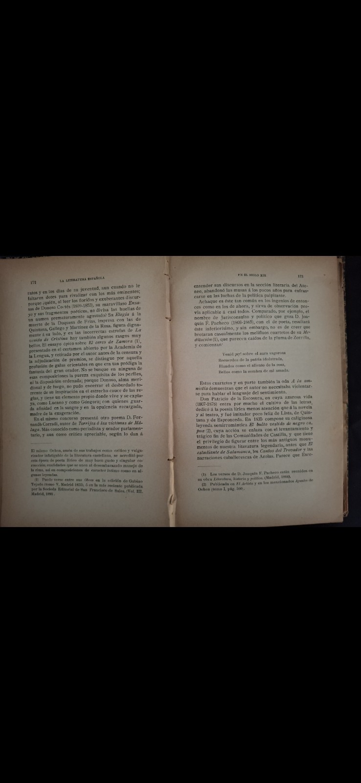 Francisco Blanco García La Literatura Española en el Siglo XIX 1909 Hardcover 3…