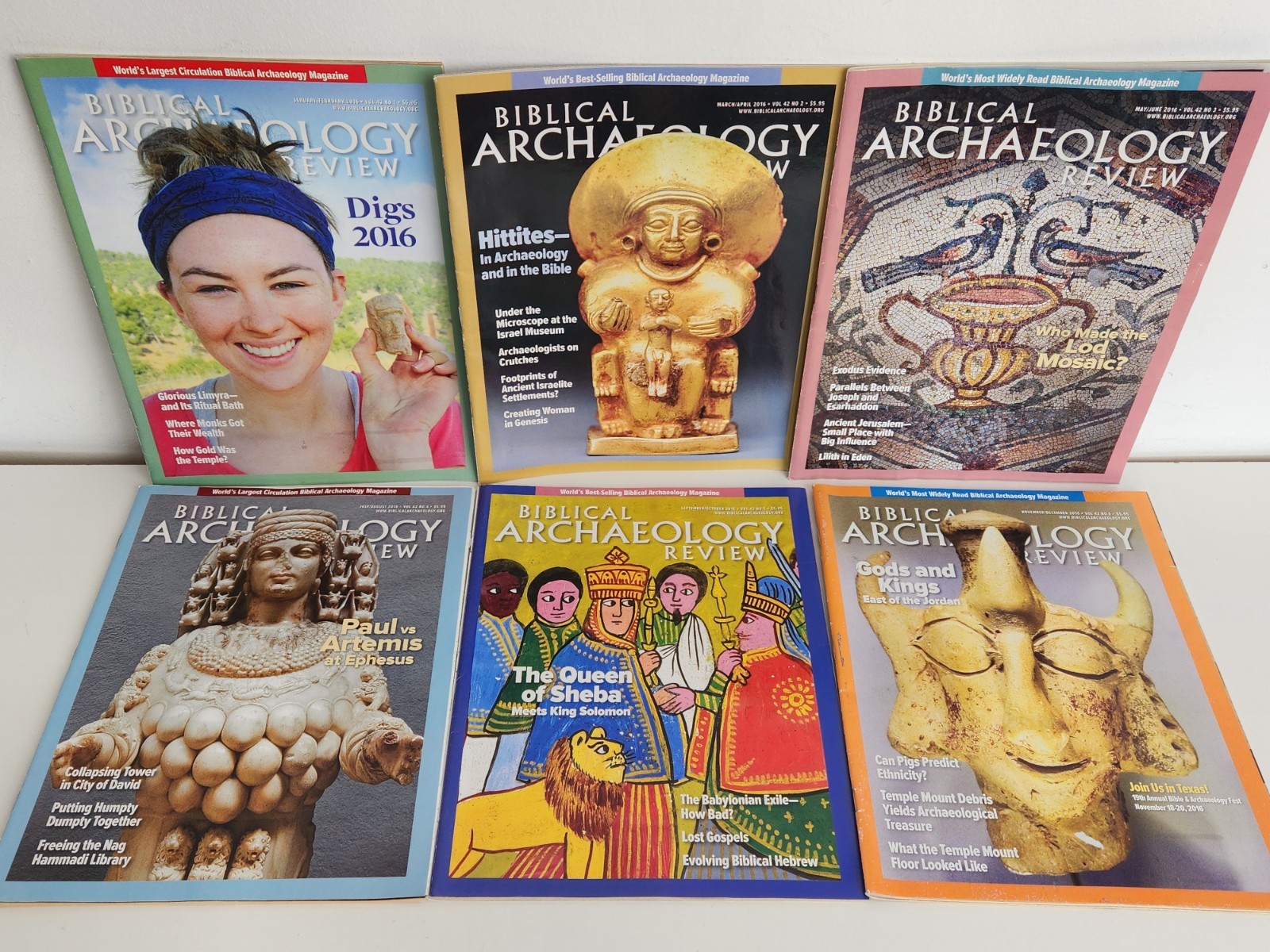 Biblical Archaeology Review 2016 Vol 42 1-6 Full Year Bible Study Home School VG