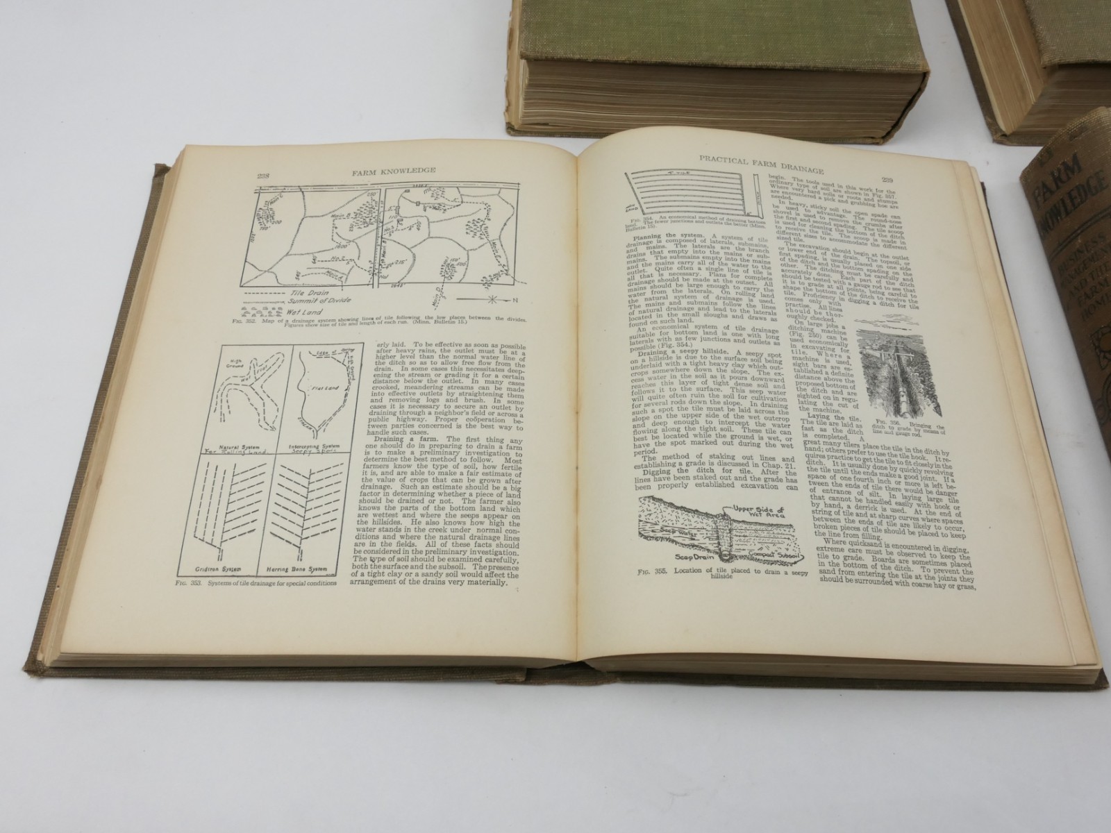 1919 Farm Knowledge 4-Vol Set E.L.D. Seymour Sears Roebuck Agriculture Vintage