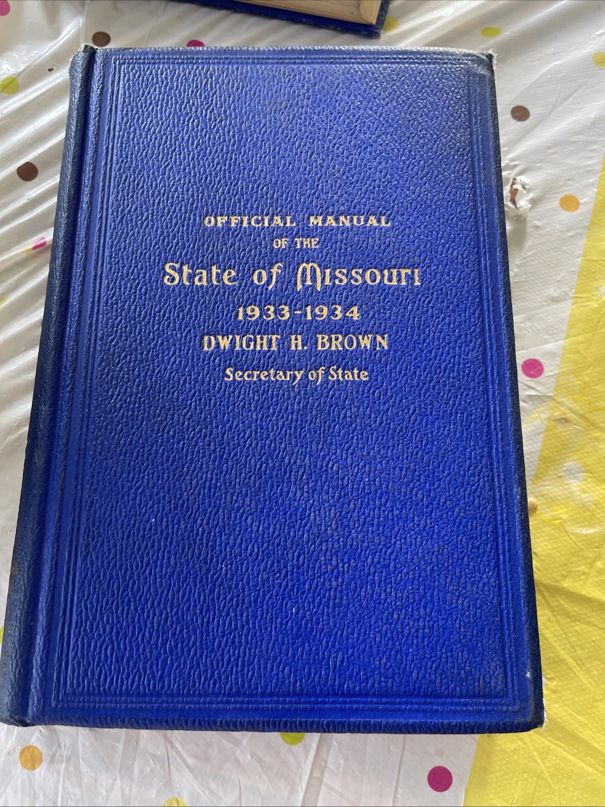 1931 – 1940 Official Manual State Missouri blue book Charles Becker 5 Book Lot