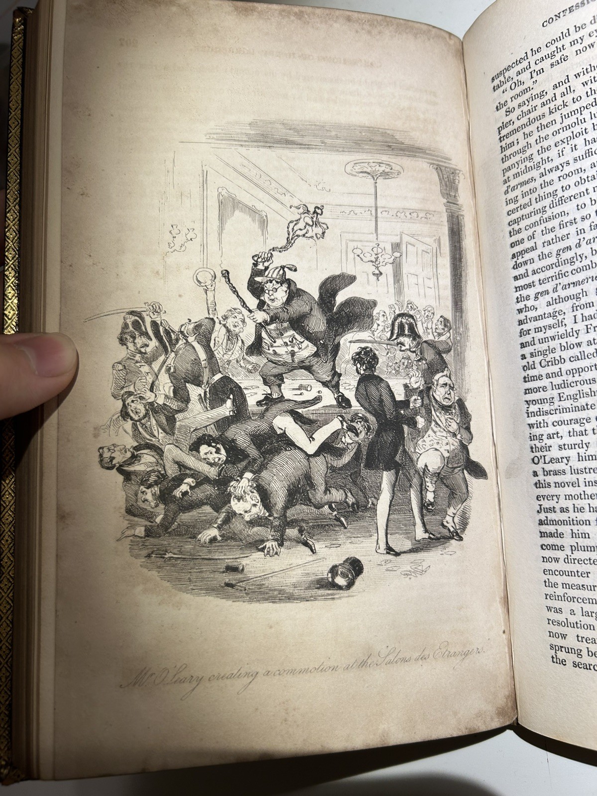 1839 FINE BINDING Harry Lorrequer by Charles Lever, Phiz Illustrated 1st Edition