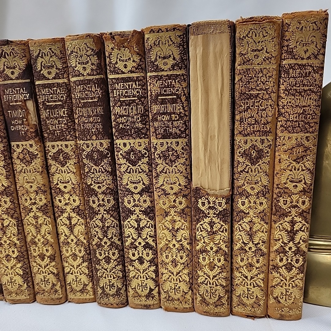 1915 Mental Efficiency Series Complete 10 Volume Set Hardcover Books
