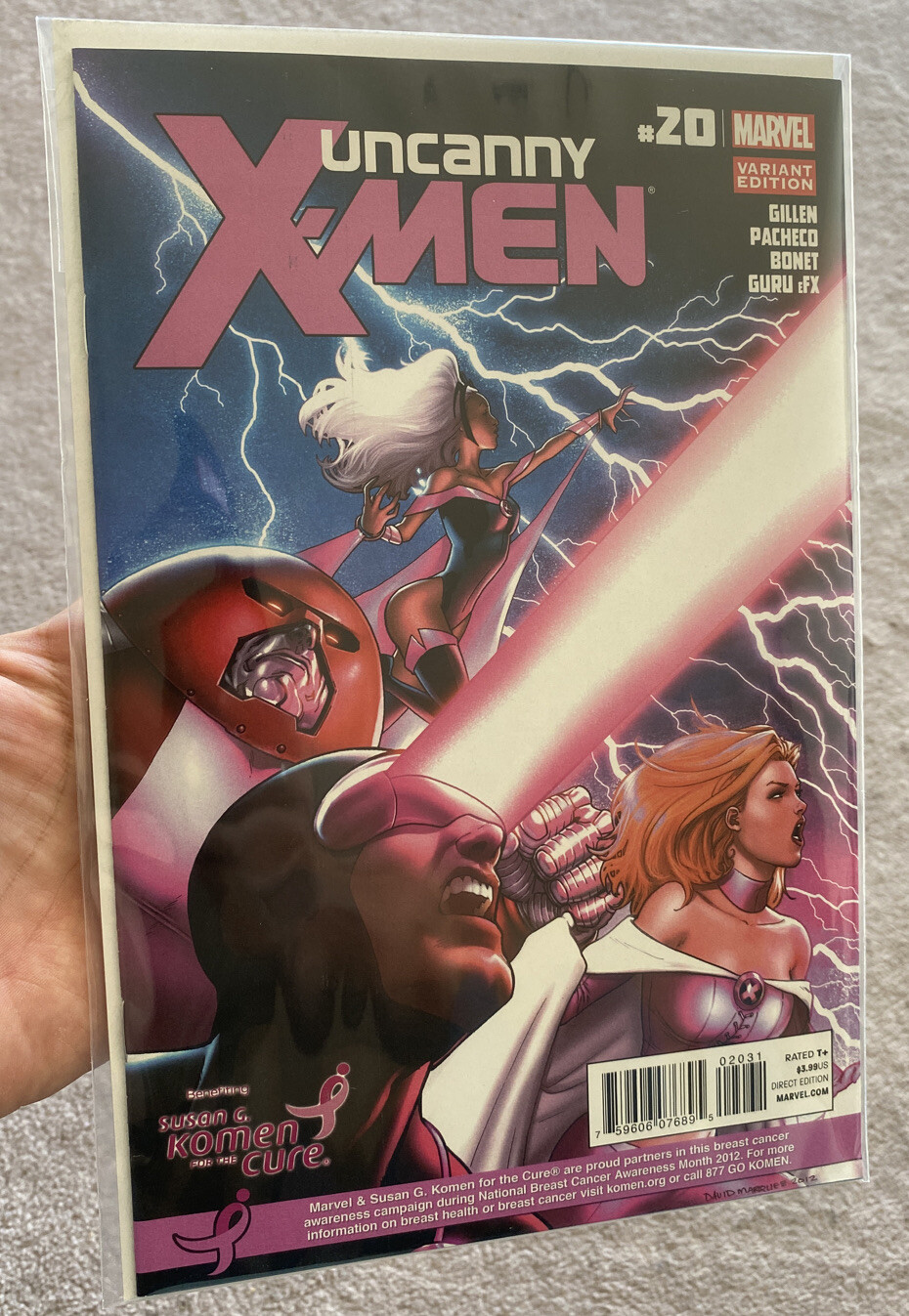 Uncanny X-Men #20 Susan G.Komen Breast Cancer Awareness Variant Marvel 2012