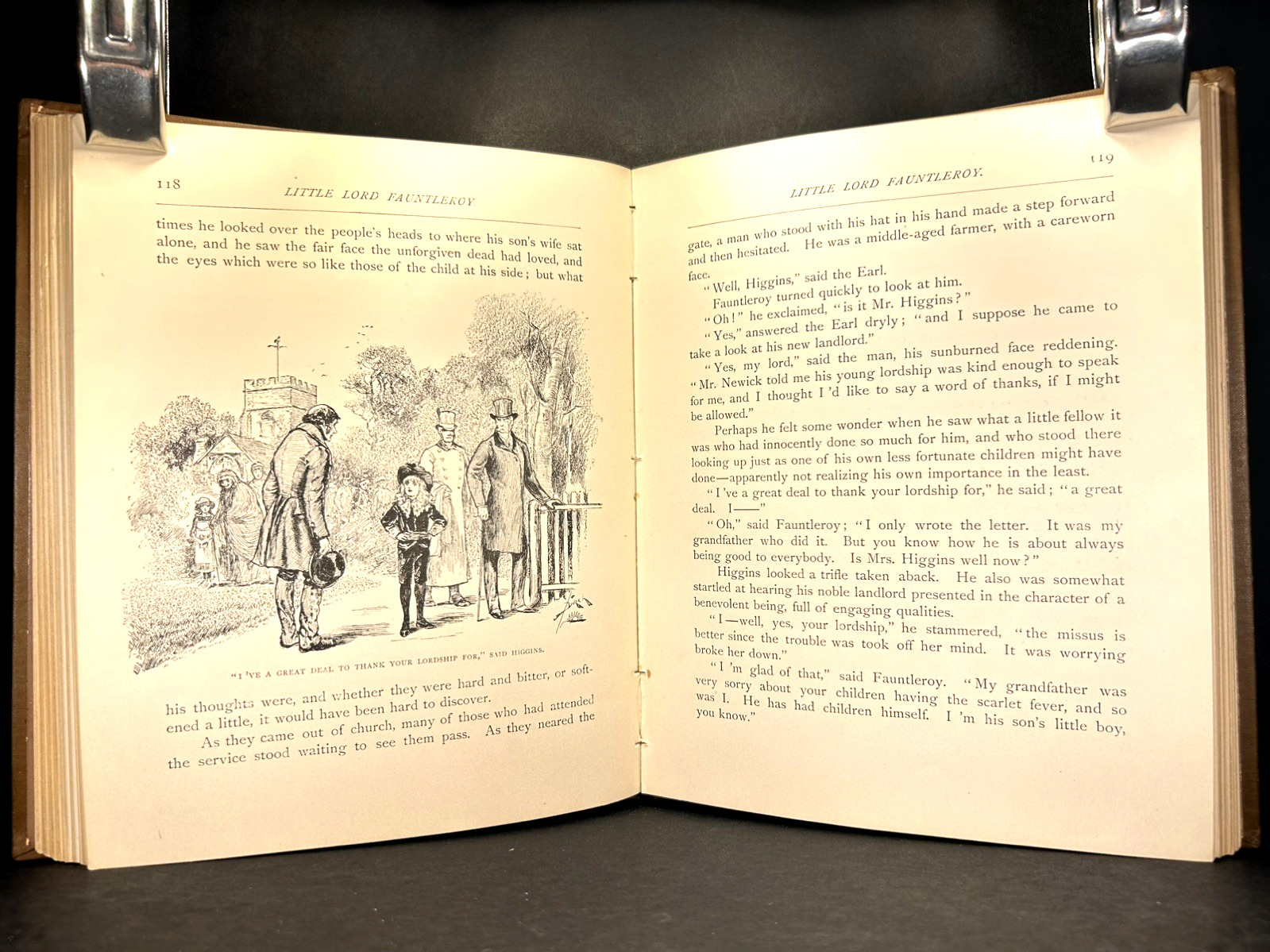 Antique Christian LITTLE LORD FAUNTLEROY- Burnett FINE BINDING Children ILL 1887