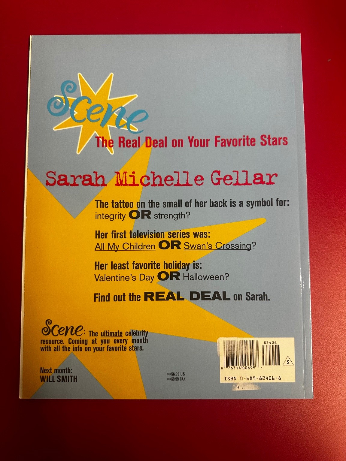 Scene Magazine Sarah Michelle Gellar Cover Celebrity Issue Paid Circulation
