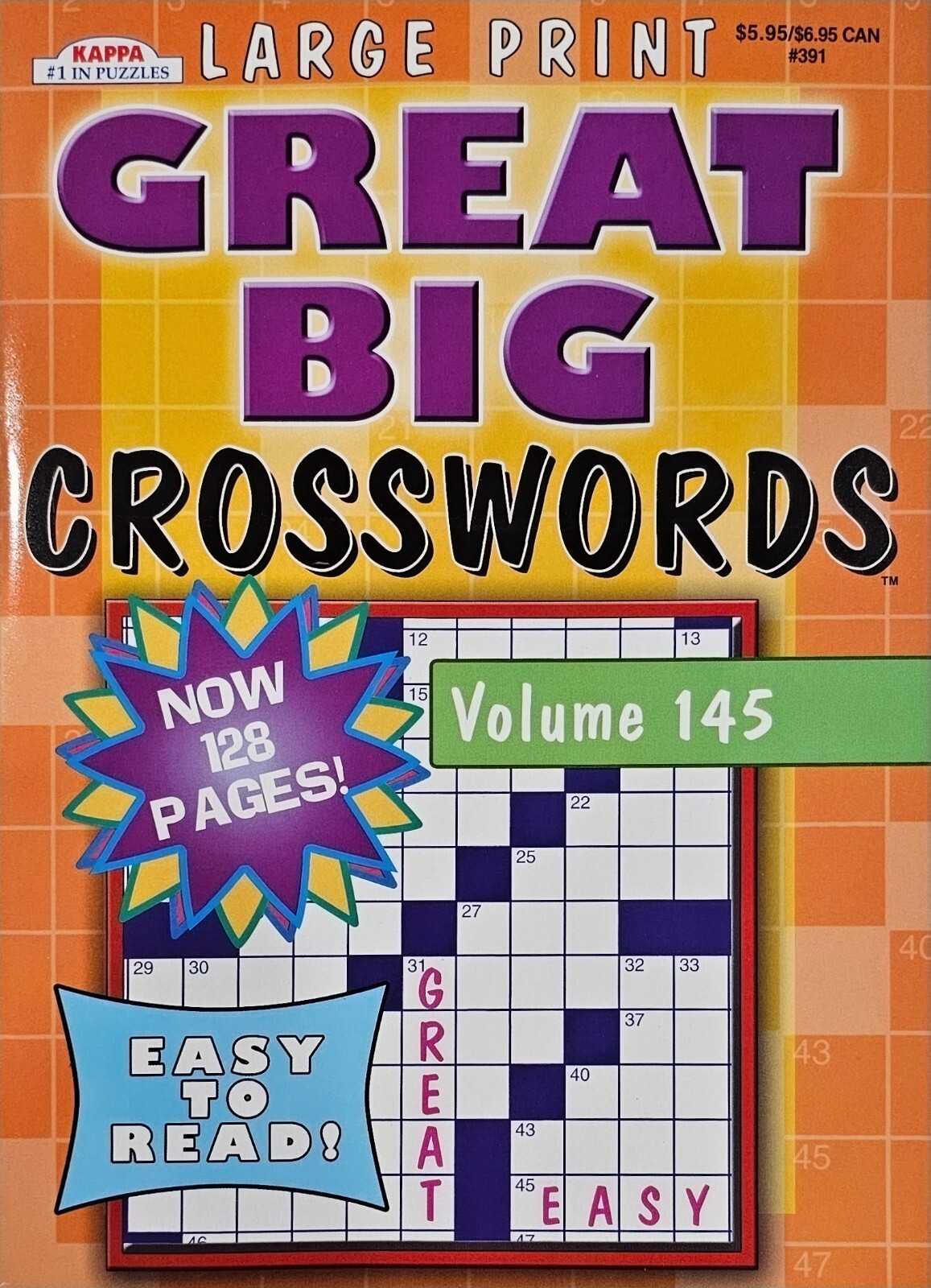 Kappa Large Print Crosswords Puzzle Books, Largest Selection of Volumes. U-PICK!