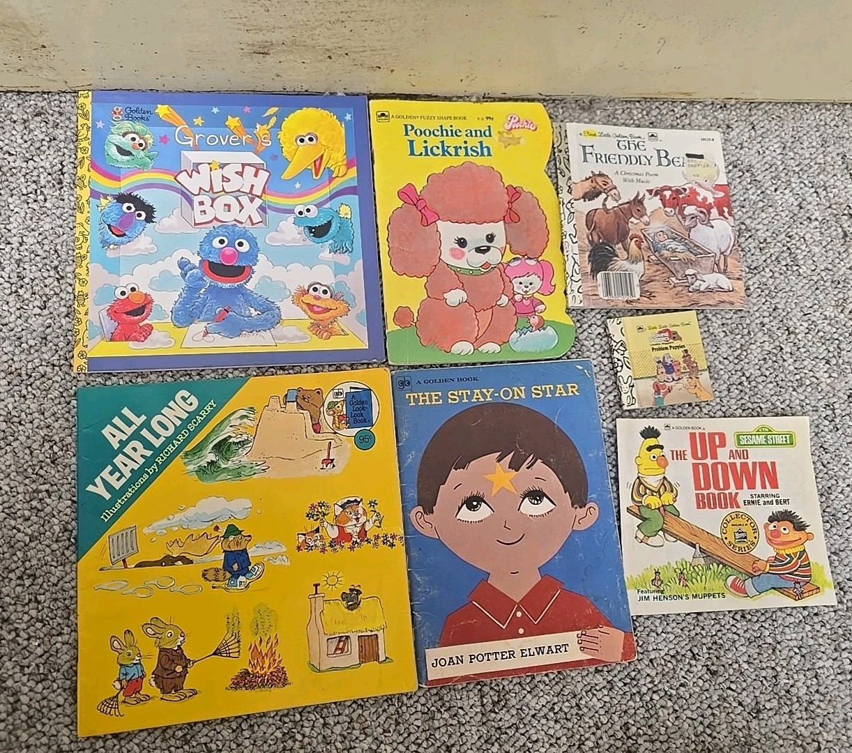 Lot of 7 Vintage 70s-80s Mixed Authors Sesame Street Paperback Children’s Books
