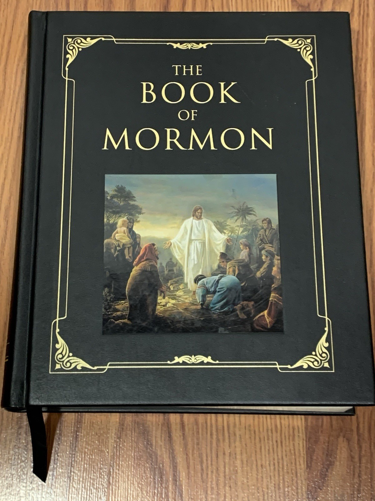 2003 LEATHER EXTRA LARGE Book of Mormon LDS 11 x 9.5 inches Covenant Heritage Ed