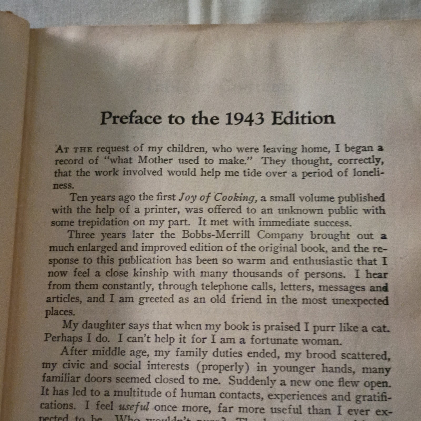 Irma S. Rombauer Bobbs-Merrill 1946 Hardcover Personalized Cooking Original