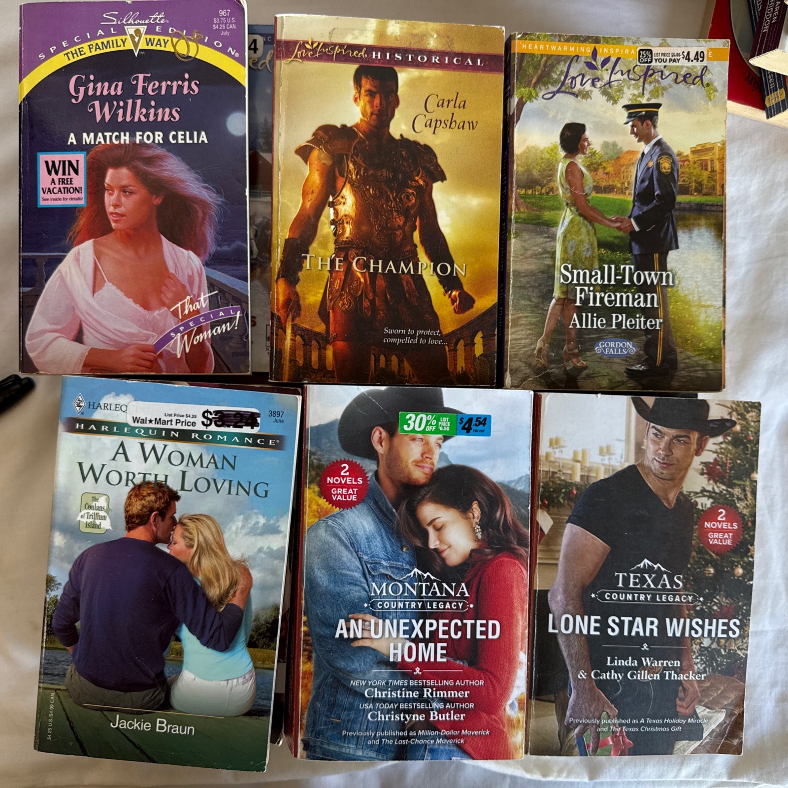 Lot 40 Romance Novels Mixed Publisher Suspense Historical Western Amish Vintage