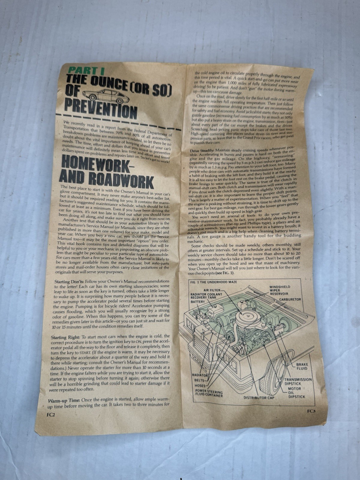 Family Circle Women’s Guide to Car Maintenance Pamphlet