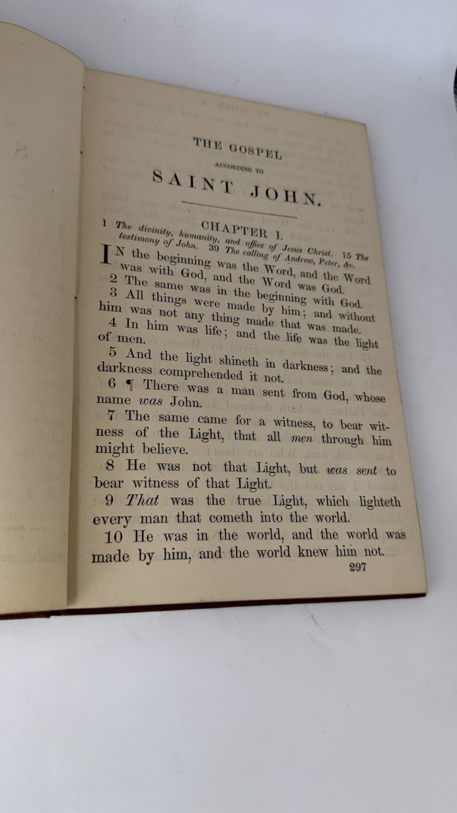The Gospel According to St. John – American Bible Society 1884 HC Large Print
