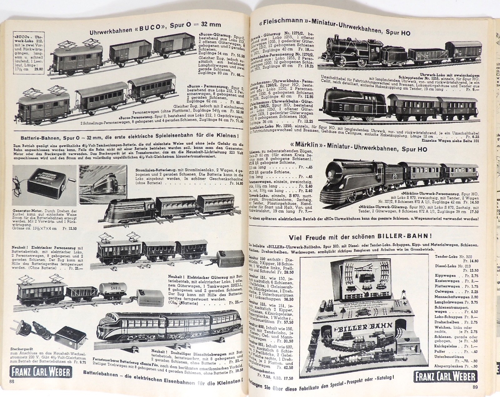 1950s Franz Carl Weber German Toy Catalog Steiff, Dolls, Trains & More 138 Pages