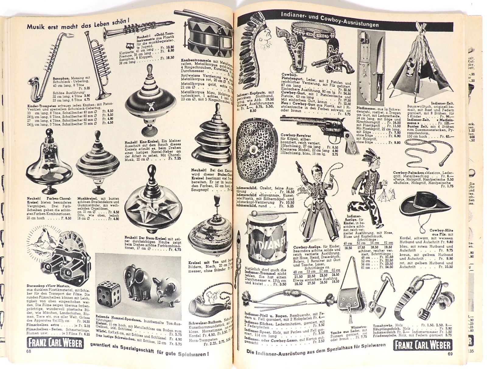 1950s Franz Carl Weber German Toy Catalog Steiff, Dolls, Trains & More 138 Pages