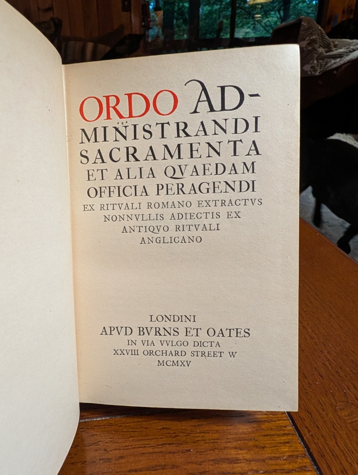 1915 Ordo Administrandi Sacramenta Latin Catholic Liturgy Burns Oates HC