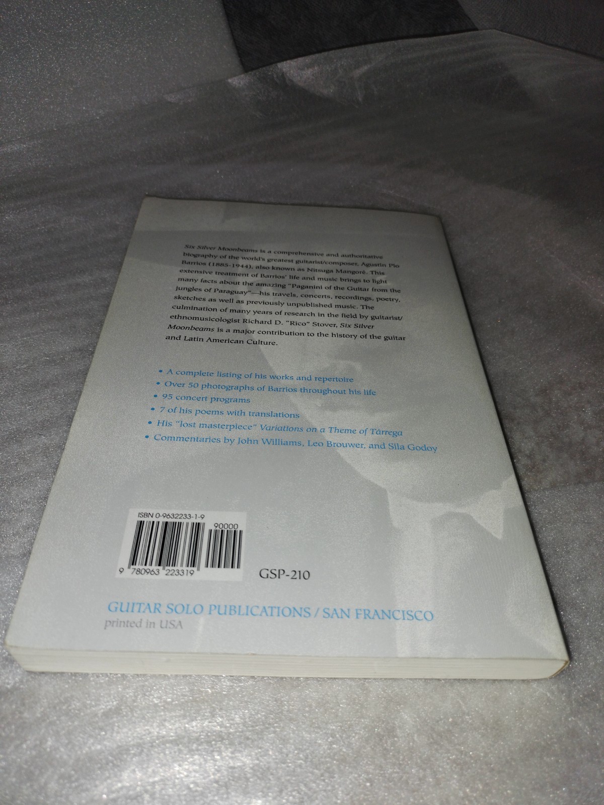 Six Silver Moonbeams Life & Times Agustin Barrios Mangore Richard D. Stover 1992