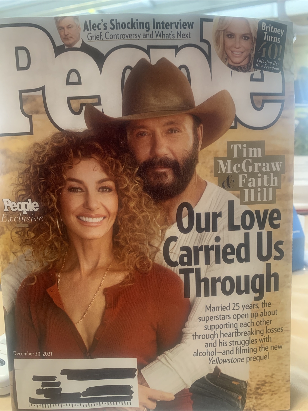 PEOPLE MAGAZINE December 20 2021 FAITH HILL TIM MCGRAW COVER BRITNEY SPEARS NEW