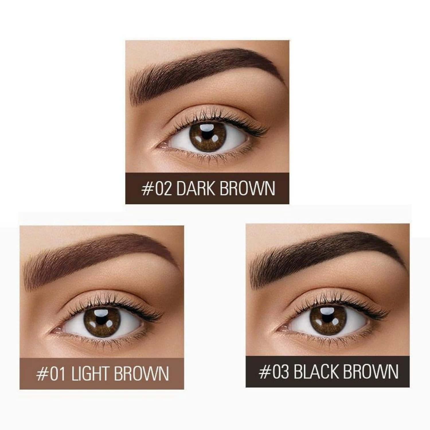 SACE LADY 3D Eyebrow Gel Long Lasting 24 0.2 Fl Oz (Pack of 1), DARK BROWN