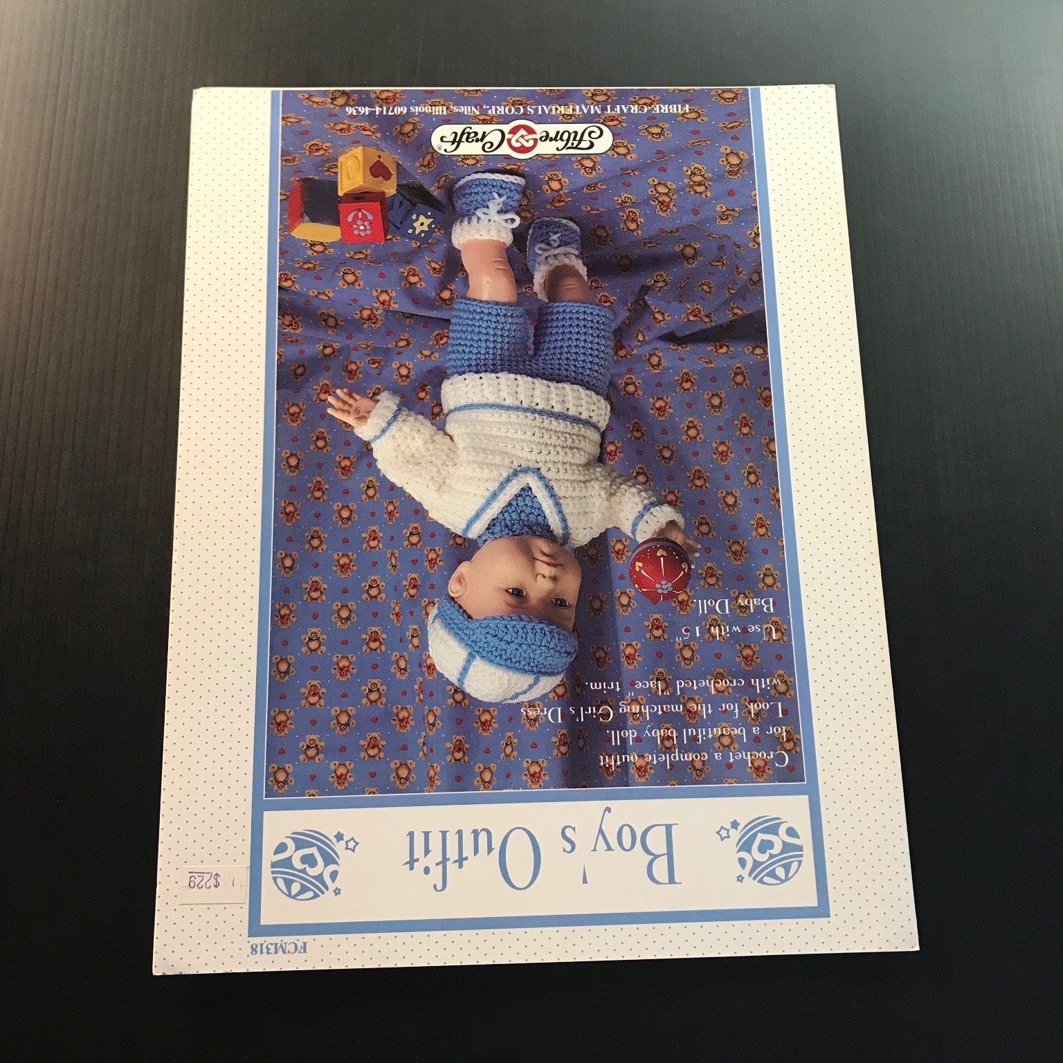 Boy’s Outfit Crochet Pattern FCM318 Fibre-Craft 15″ Baby Doll Clothes