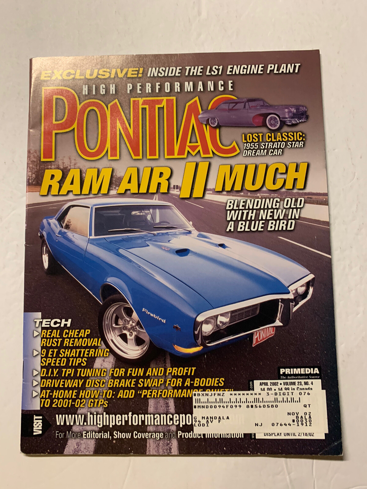 Pontiac MAGAZINE 2002… 12 In Total Near Mint-Mint None Finer