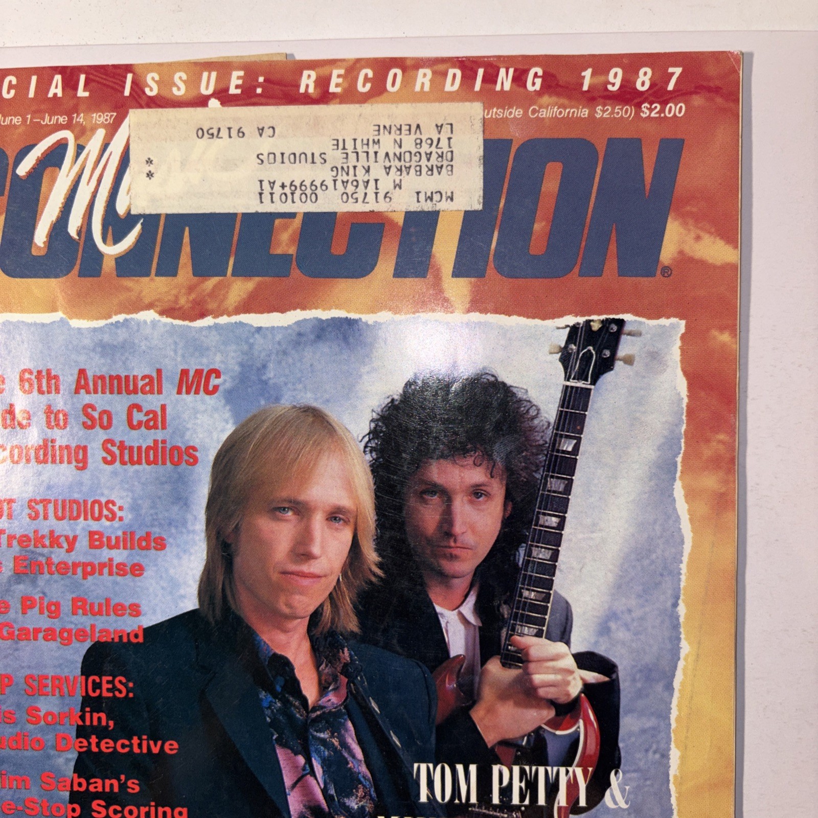 Music Connection Magazine Special Issue 1987 Tom Petty & Mike Campbell