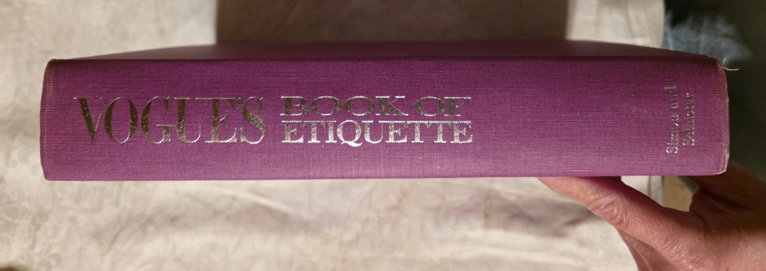 VOGUE’S Book of Etiquette 1969 Conde Nast Vtg Cotillion Manners Purple Hardcover