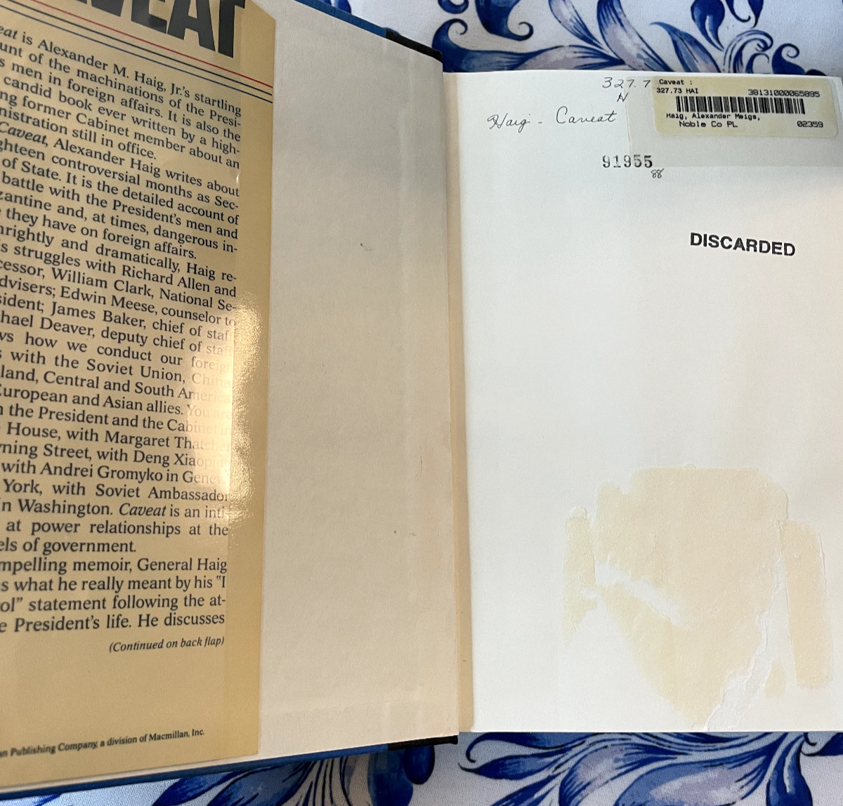 Caveat, Alexander M. Haig, Jr., Hardback w/dj, Ex-Lib, 1984, Reagan, Policy