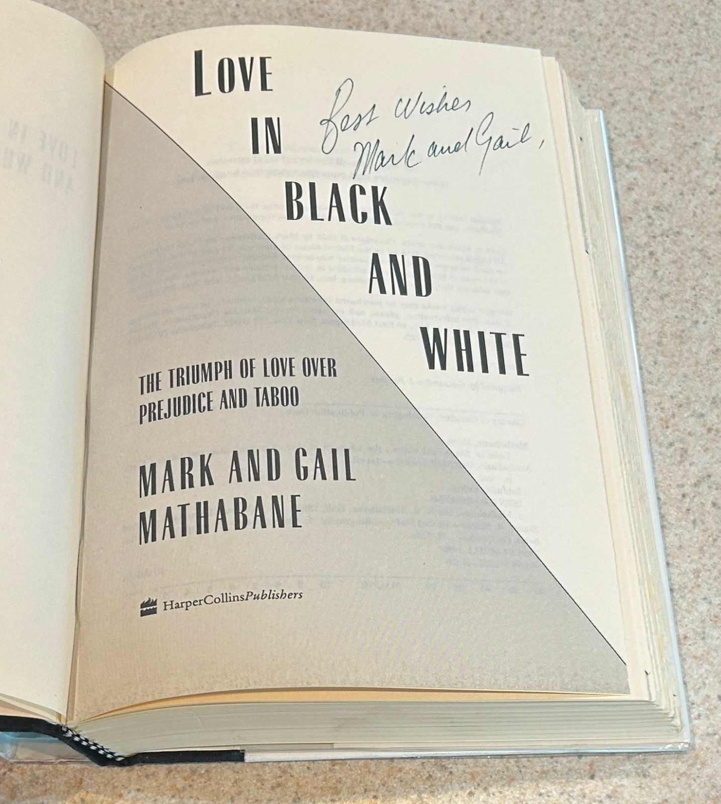 Mark MATHABANE — Love In Black And White (Prejudice) — 1992 SIGNED 1st Ed HC