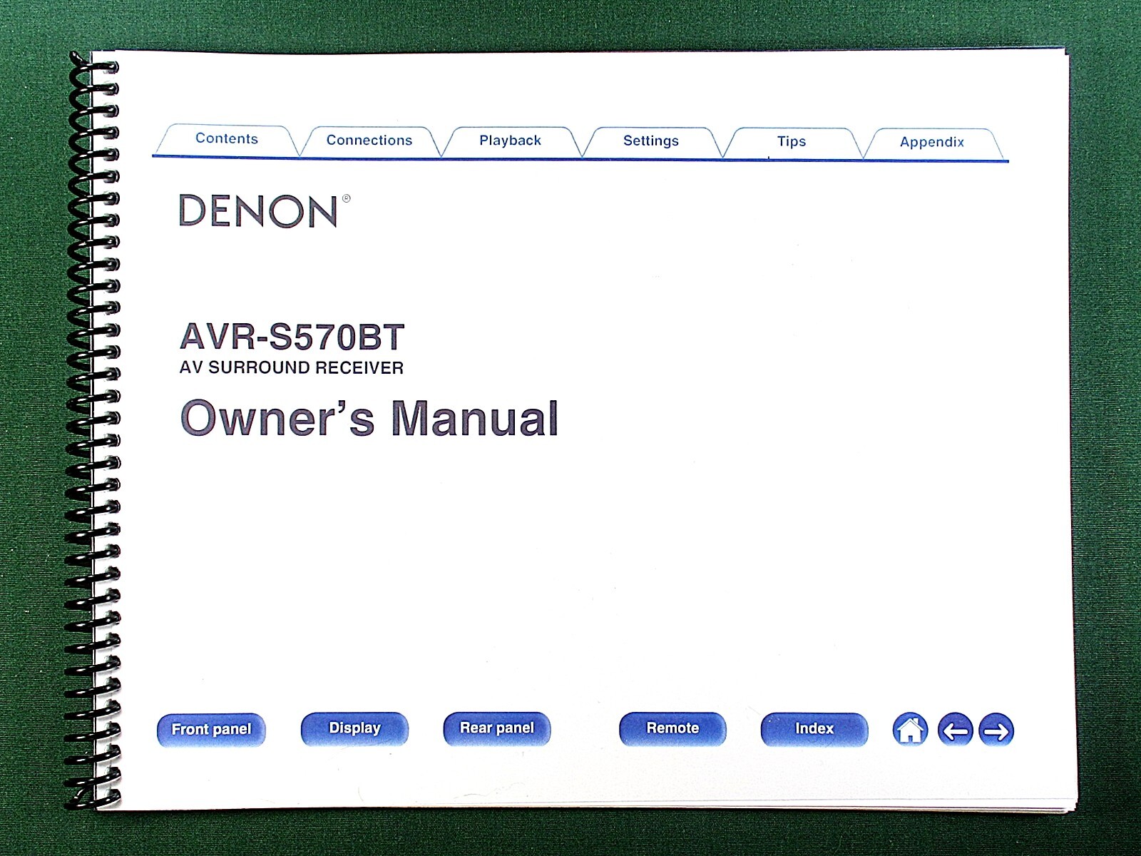 Denon AVR-S570BT Instruction Manual: Full Color 147 Pages & Protective Covers!