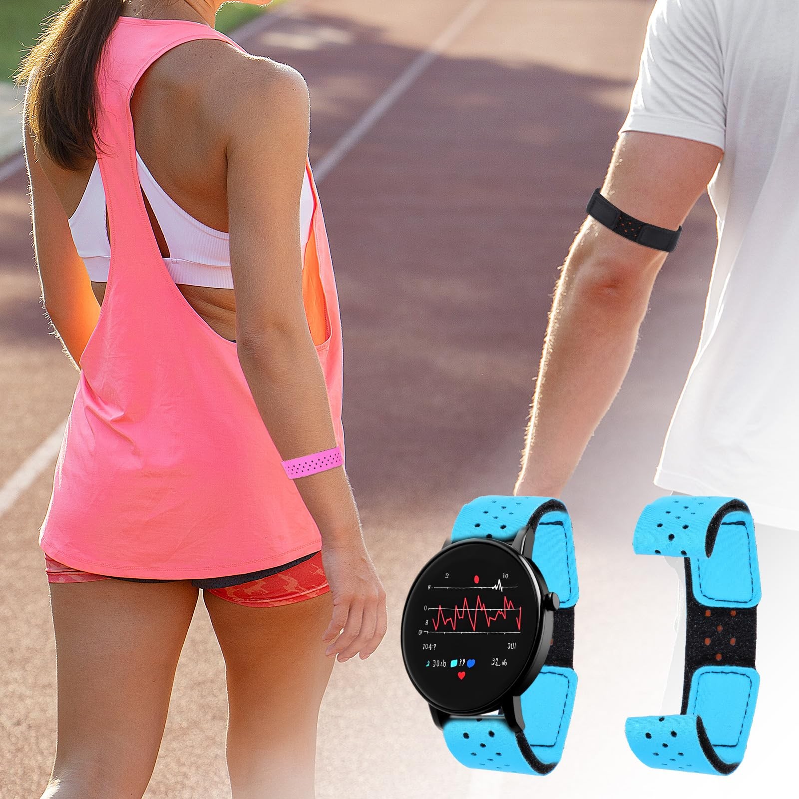 3 PCS Replacement Coros Heart Rate 18cm x 2cm x 36cm, Black, Blue, Rose Red
