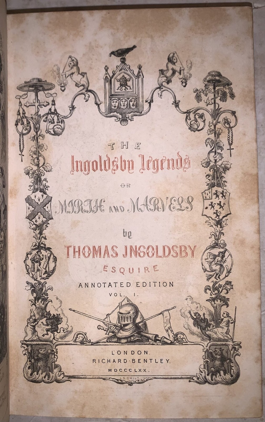 1870, Thomas Ingoldsby / The Ingoldsby Legends or Mirth and Marvels, 2 Vol Set