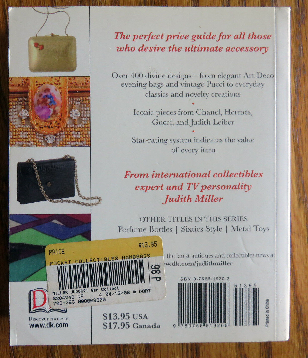 HANDBAGS Judith Miller 2006 448 pages softcover ISBN 0756619203 DK Ltd London