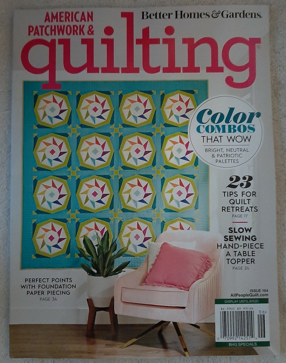 American Patchwork & Quilting Magazine June 2020 BHG Specials Color Combos Wow