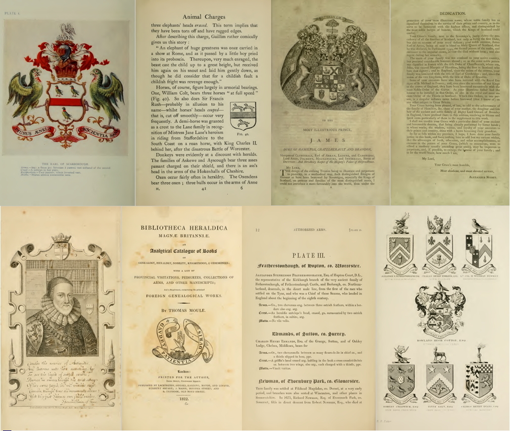 Heraldry Family Crests Emblems Shields Genealogy – 161 Old Rare Books on USB